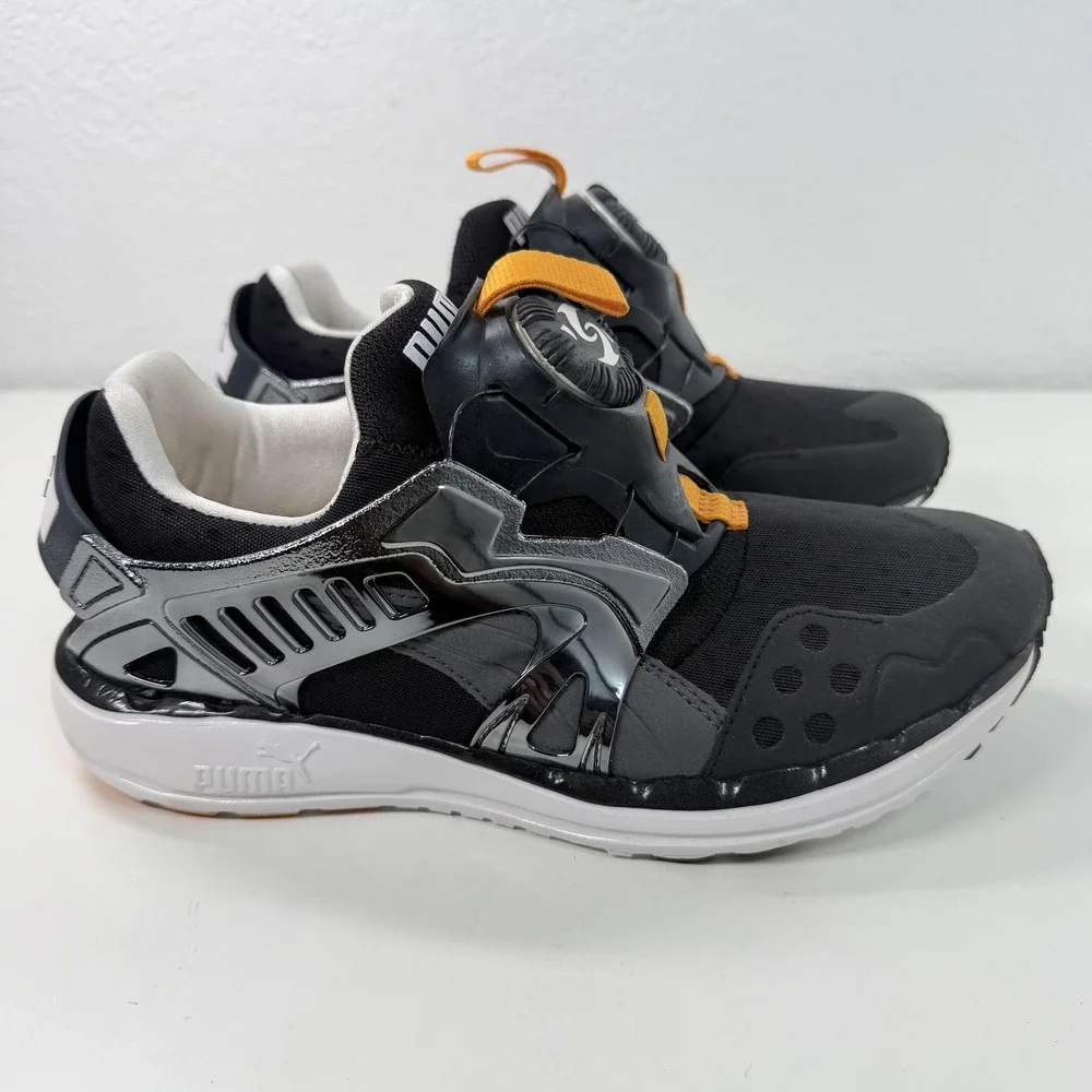 Puma Disc System Shoes Womens Size 7 Black Running Sneakers Cushioned 356389-01